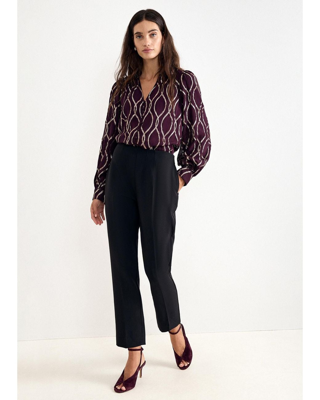 Phase Eight Blue Avani Tapered Trousers