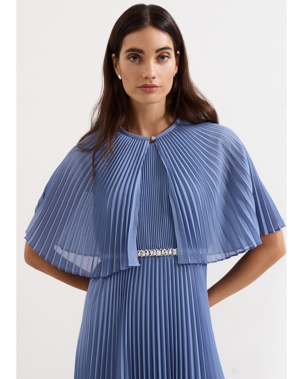Phase Eight Blue Anora Pleated Cover Up