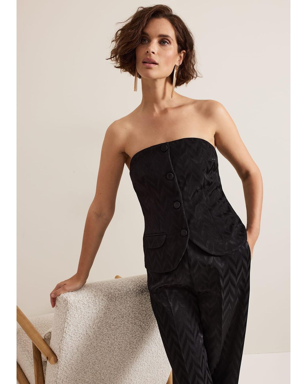 Phase Eight Black Adalynn Bandeau Top