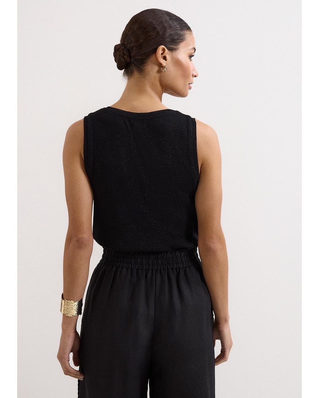 Phase Eight Black Mila V-Neck Vest