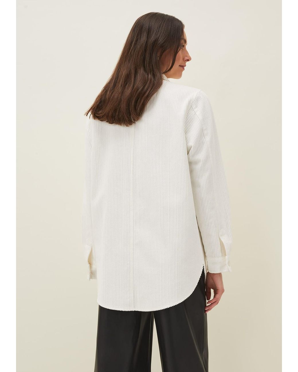 Phase Eight Natural Katrina Corduroy Shacket