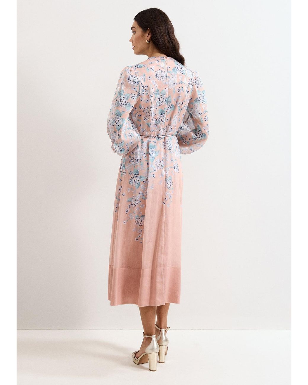 Phase Eight Multicolor Petite Alison Linen Blend Dress