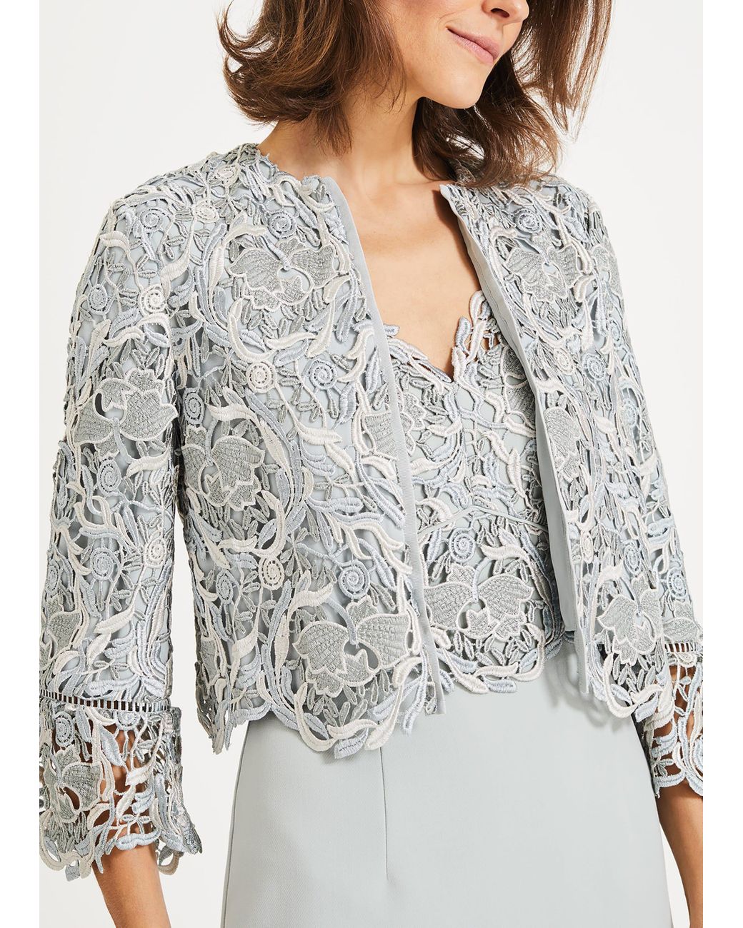 grey lace jacket