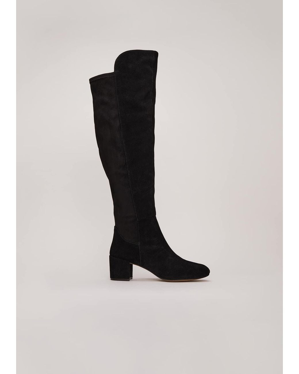 Phase Eight Black Milly Leather Knee High Boots