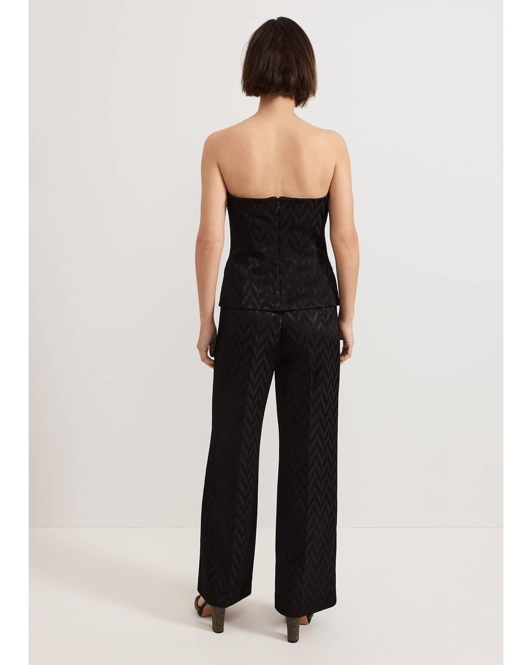 Phase Eight Natural Adalynn Jacquard Suit Trouser