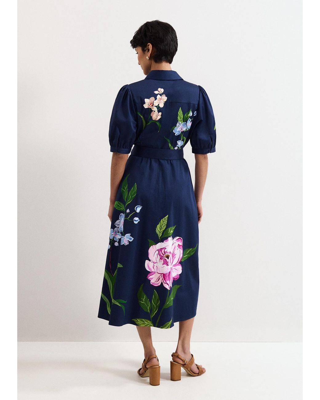 Phase Eight Blue Kerrie Floral Shirt Dress