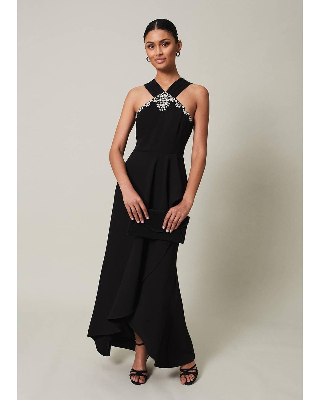 Phase Eight White Danica Embellished Maxi Dress
