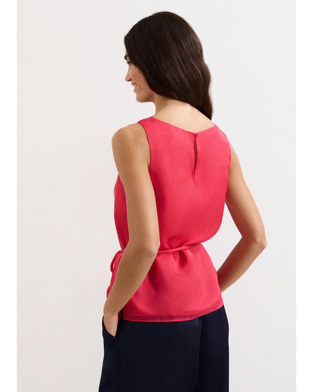 Phase Eight Red Hazel Silk Blouse