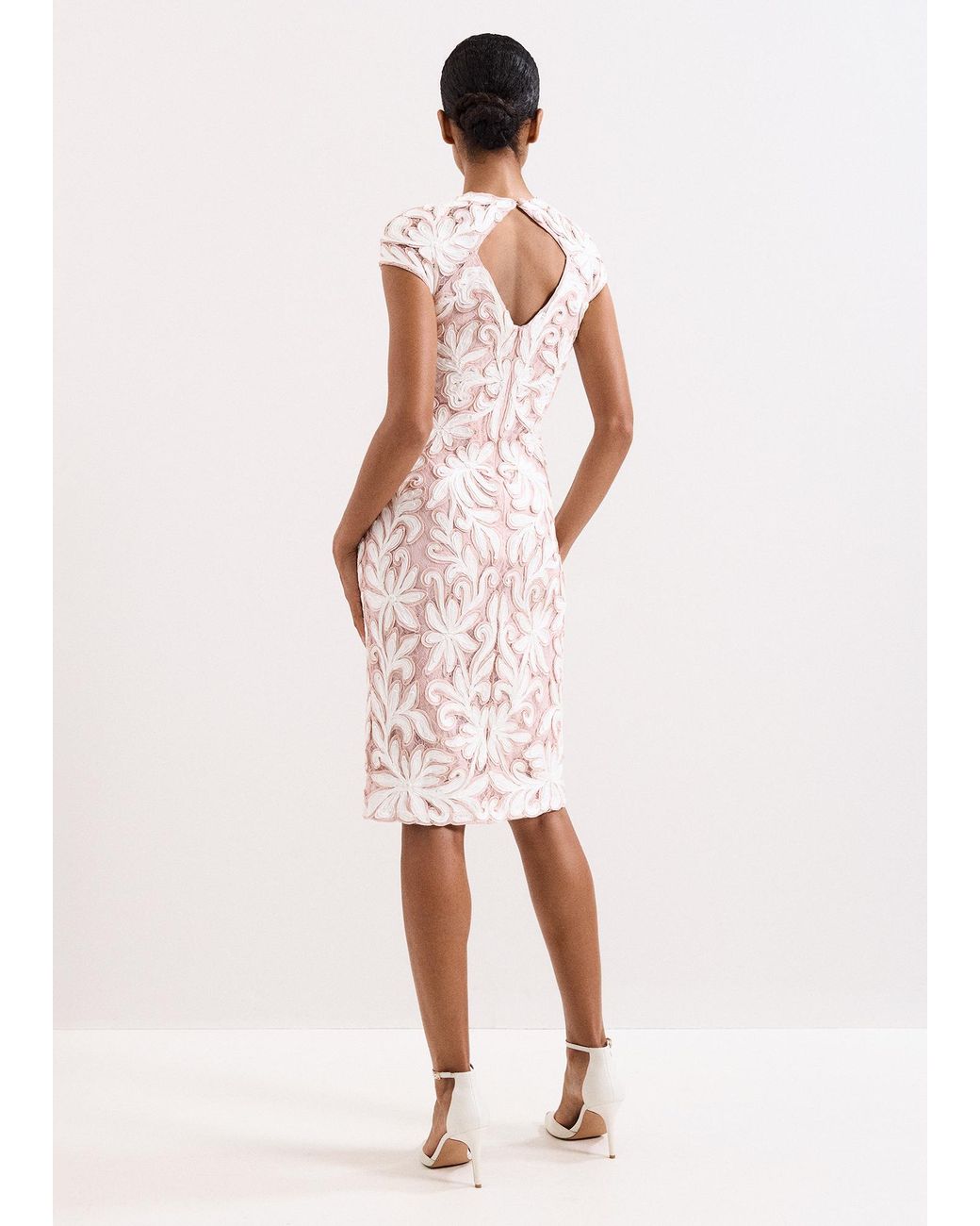 Phase Eight Pink Petite Karima Tapework Dress