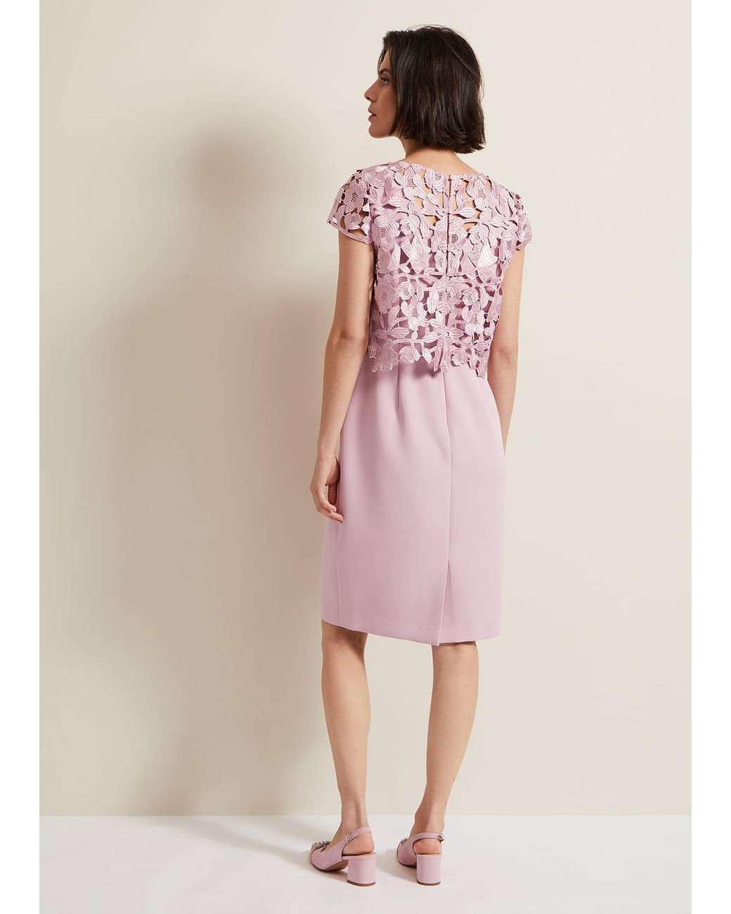 Phase Eight Pink Tallula Lace Dress