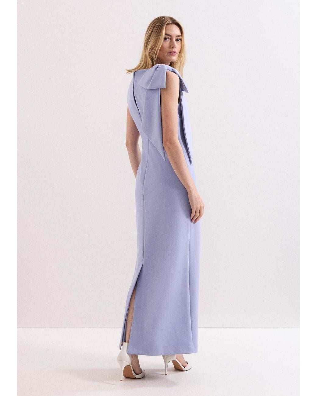 Phase Eight Purple Alana Bow Maxi Dress