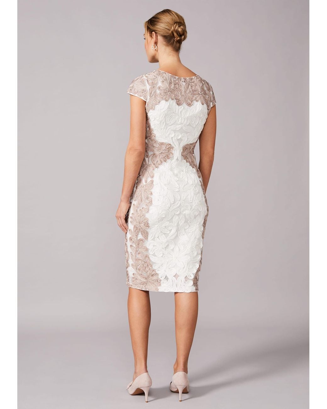 Phase Eight White Nori Tapework Lace Fitted Dress