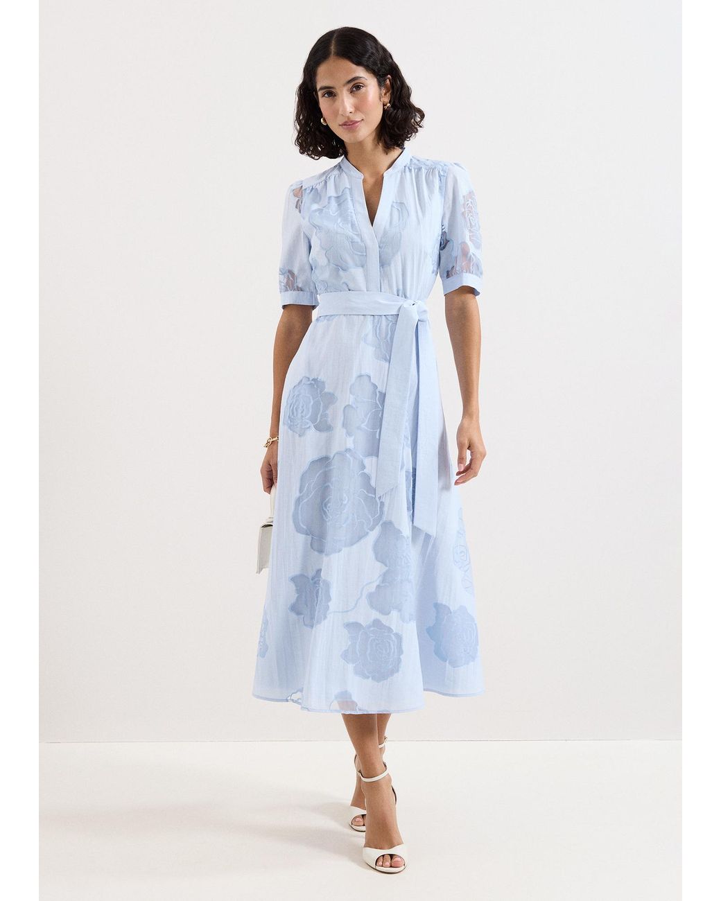 Phase Eight Blue Queenie Floral Swing Dress