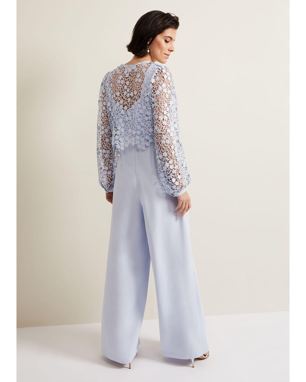 Phase Eight White Mariposa Lace Jumpsuit
