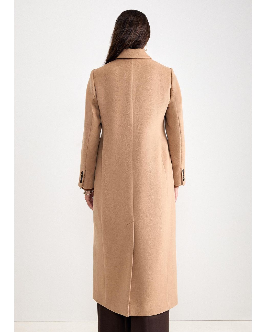 Phase Eight Natural Lydia Button Maxi Coat
