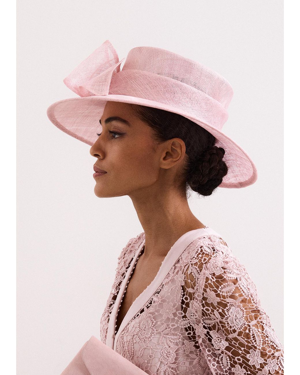 Phase Eight Pink Bow Detail Hat