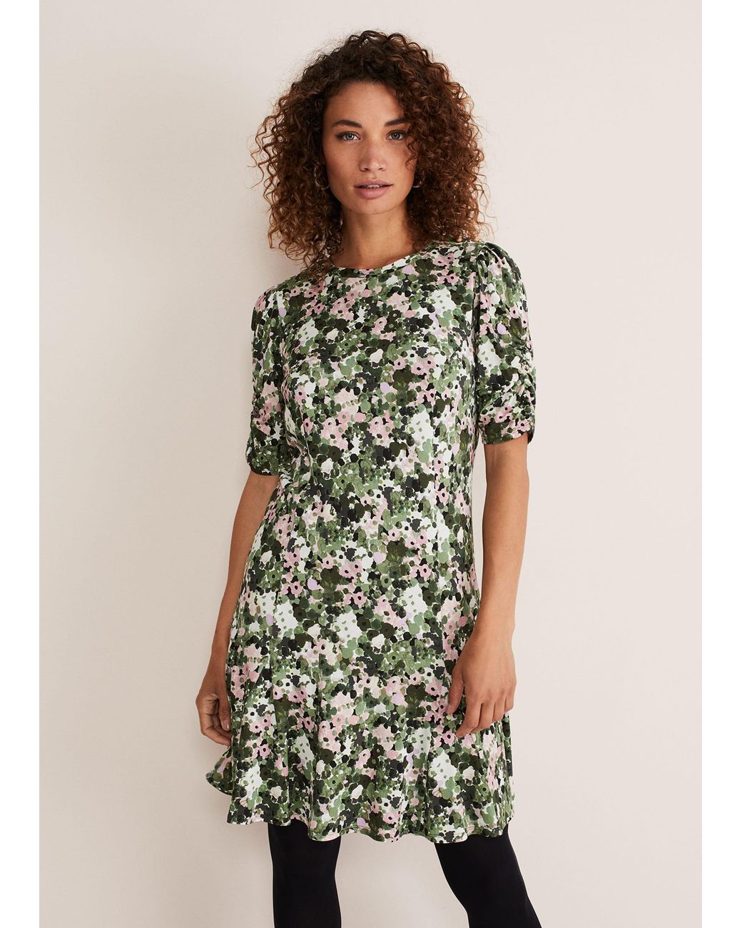 Phase Eight Green Jolee Printed Jersey Dress