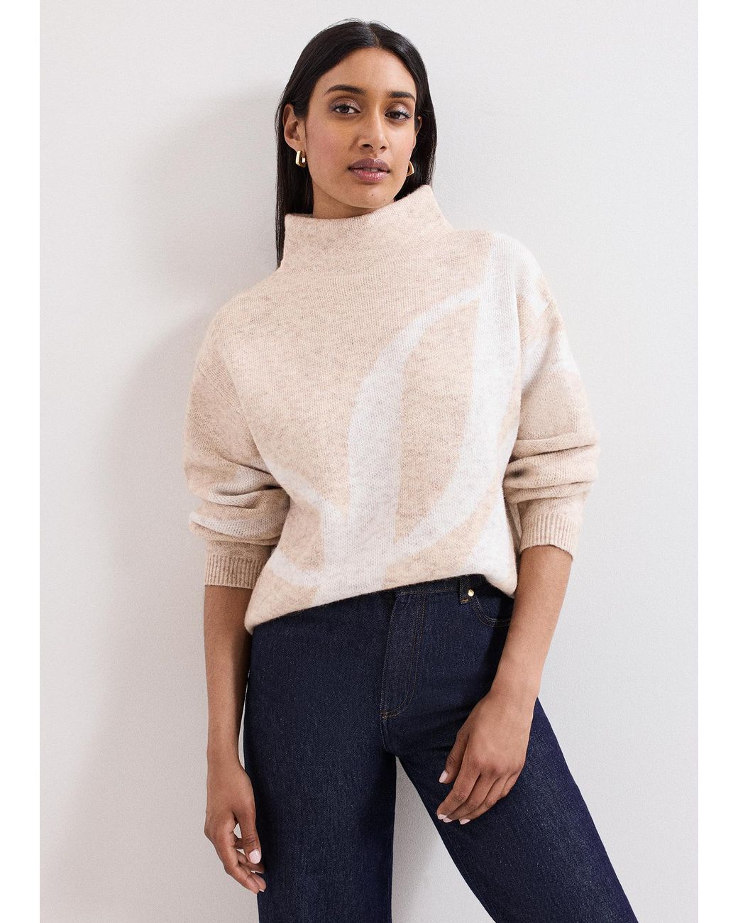Phase Eight White Stephanie Swirl Jumper