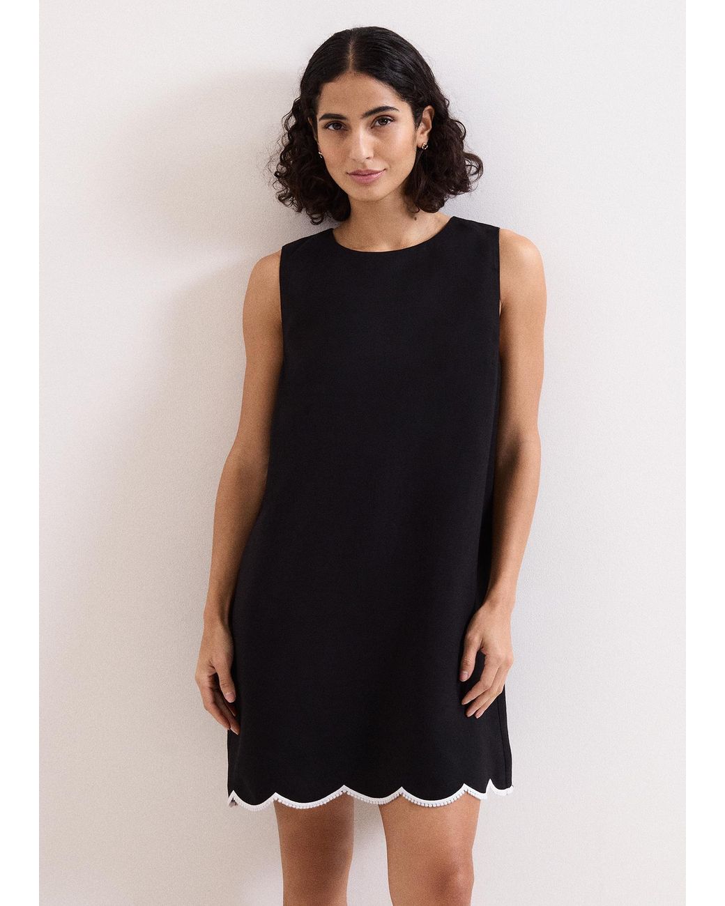 Phase Eight Black Marta Shift Mini Dress