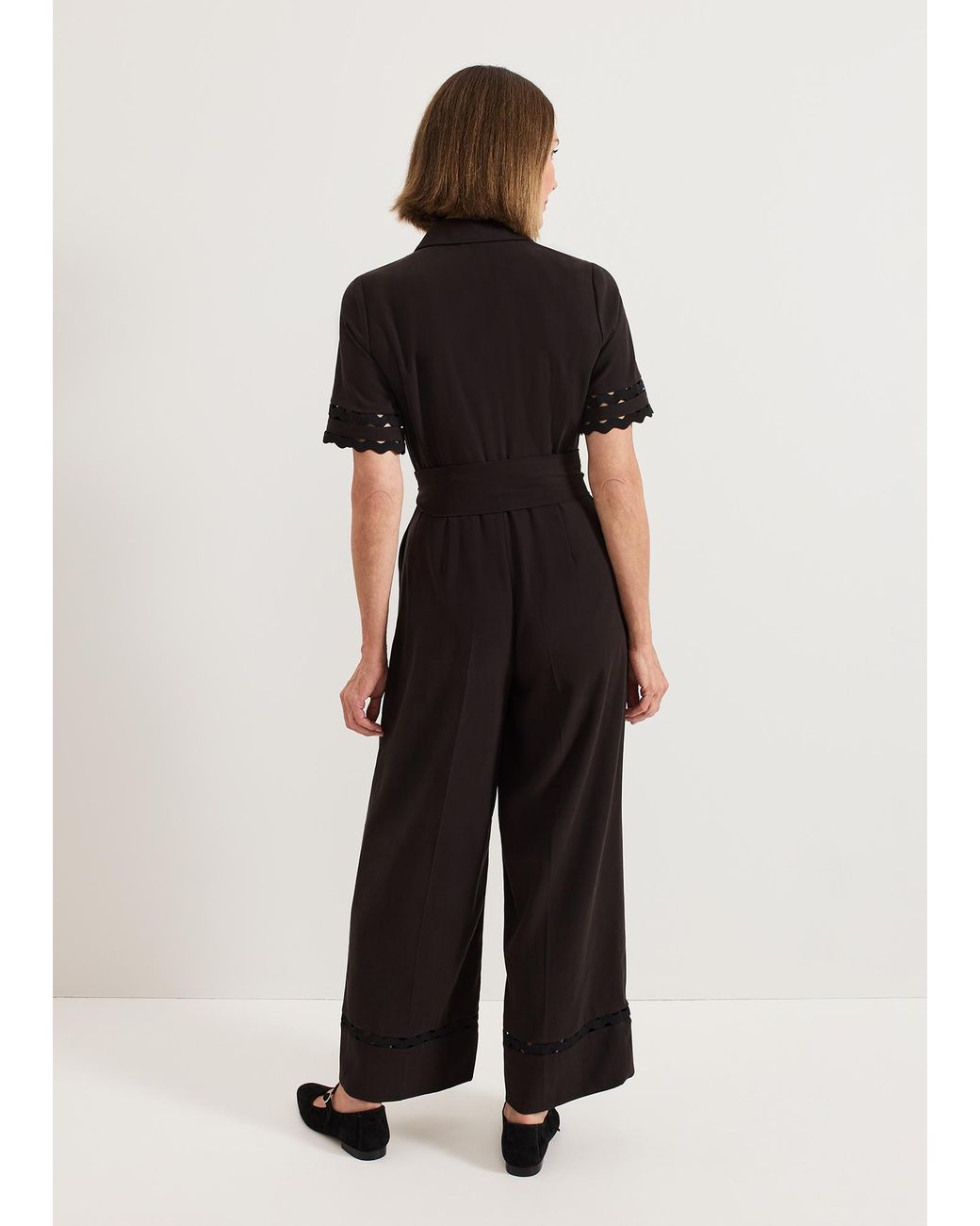 Phase Eight Black Bloomfield Trim Detail Jumpsuit