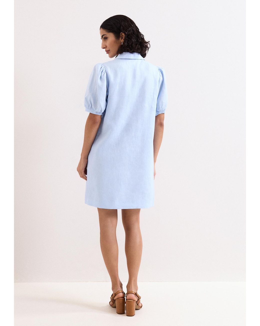 Phase Eight White Candice Linen Mini Dress