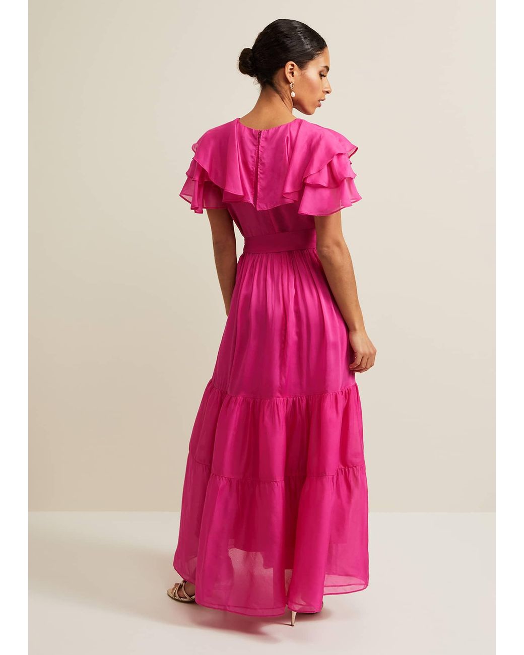 Phase Eight Pink Petite Mabelle Organza Maxi Dress