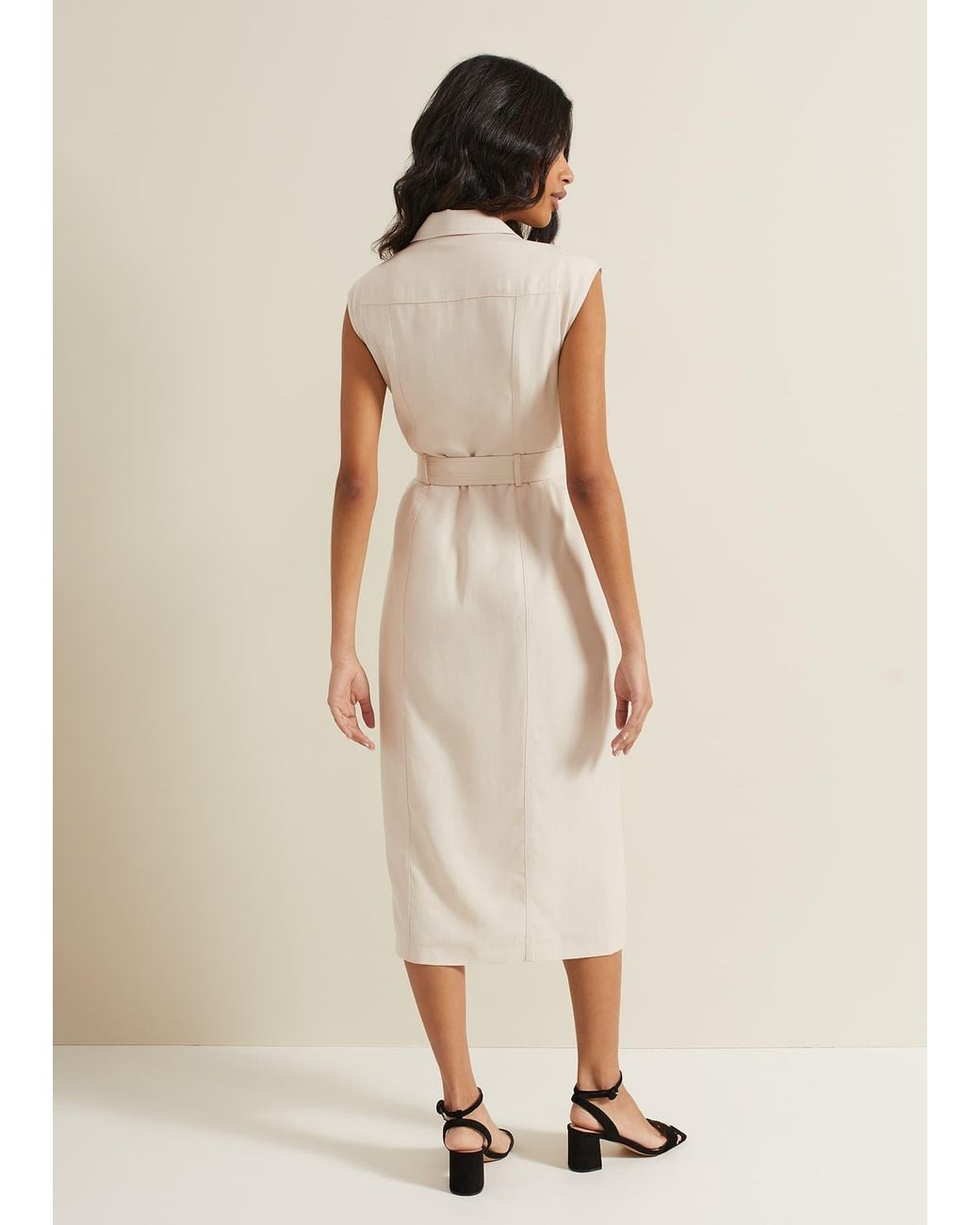 Phase Eight Natural Kristal Utility Midi Dress