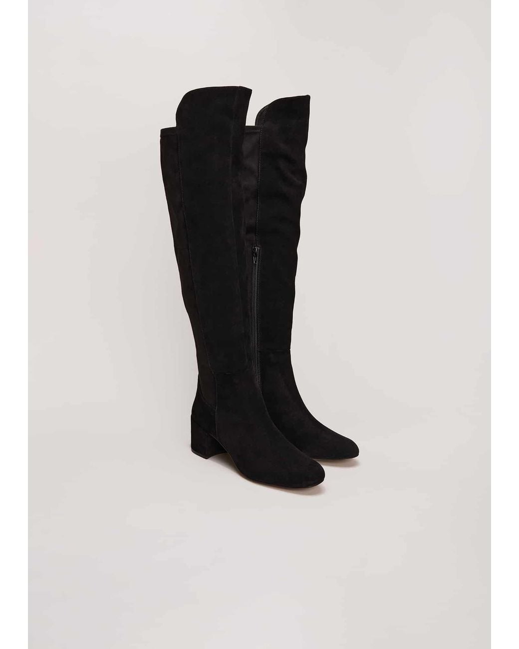 Phase Eight Black Milly Leather Knee High Boots