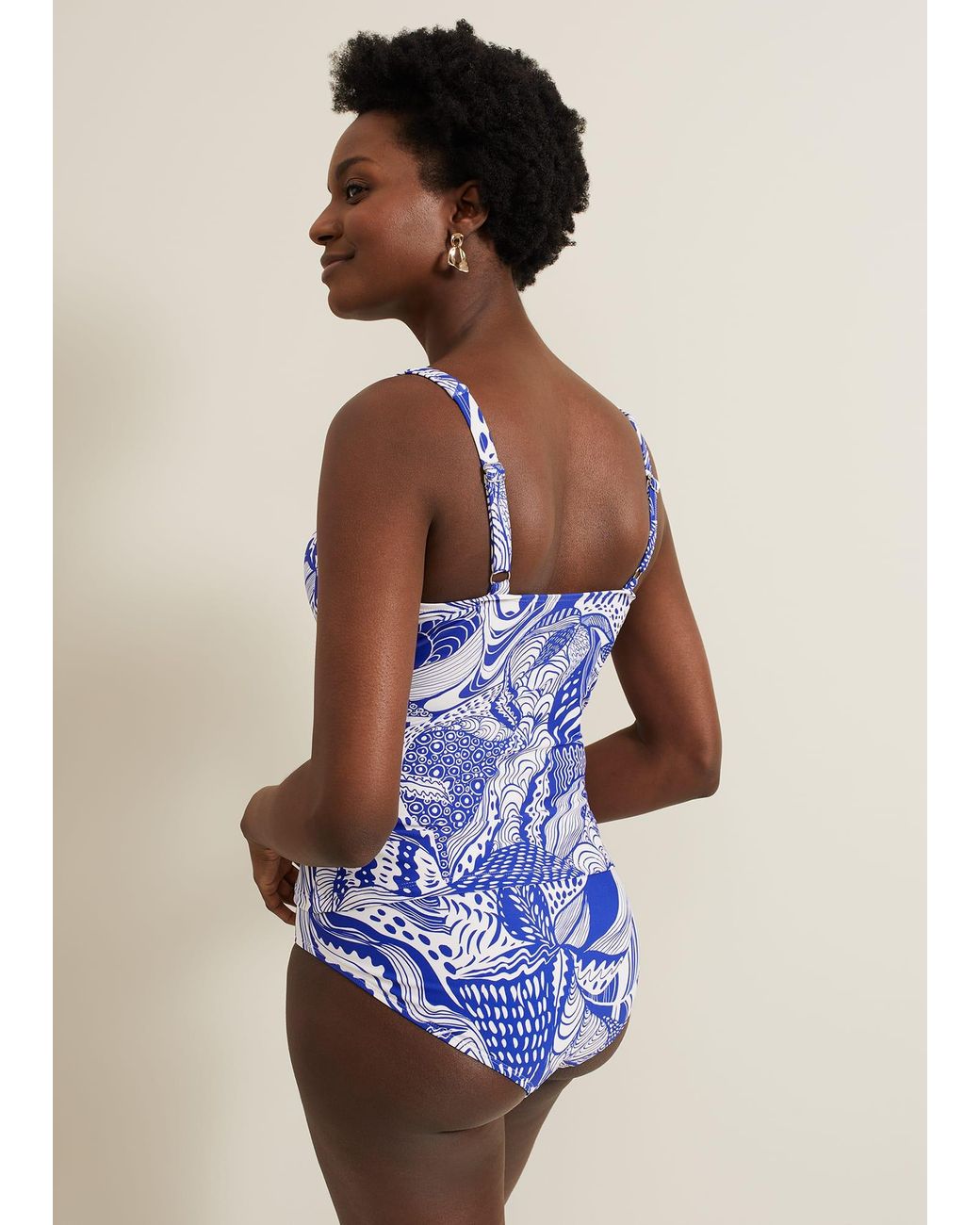 Phase Eight Blue Shell Swirl Tankini Bottom