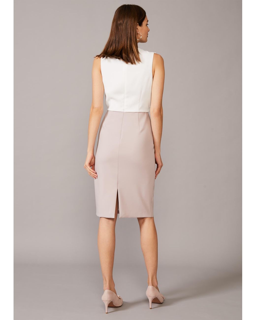 Phase Eight White Maeve Frill Fitted Dress