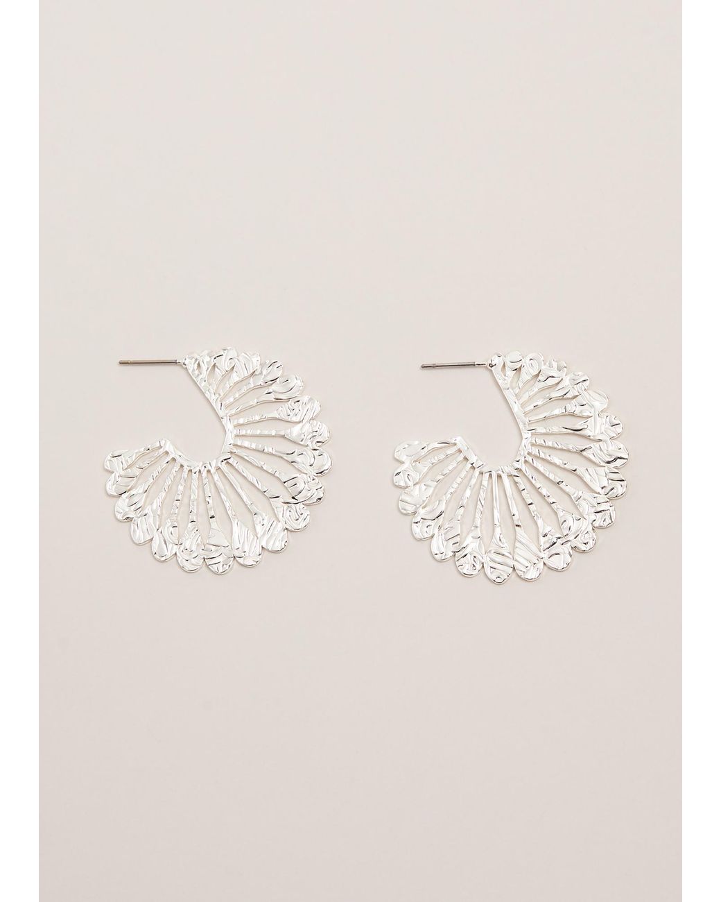 Phase Eight Natural Sunray Hoop Earrings