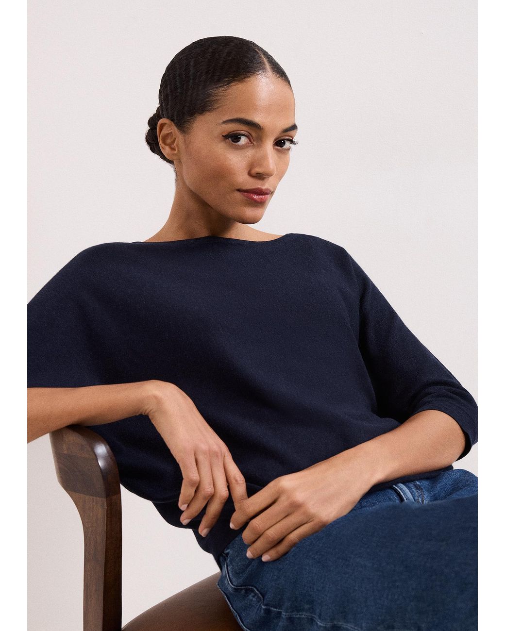 Phase Eight Blue Cristine Knit Jumper