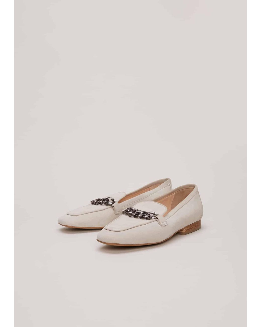 Phase Eight Natural Chain Detail Loafers