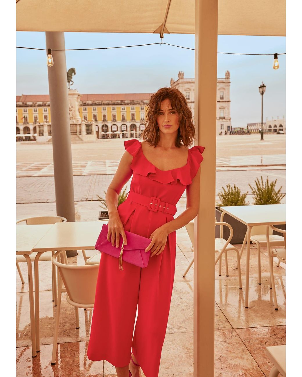 Phase Eight Blue Tazanna Wide Leg Jumpsuit