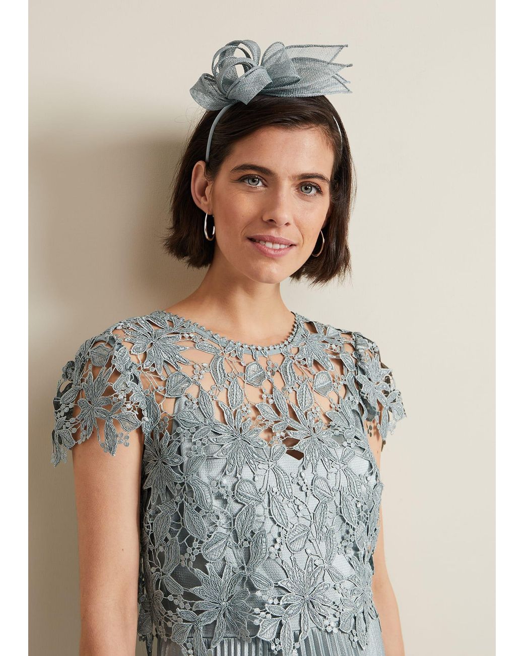 Phase Eight Green Twist Bow Headband