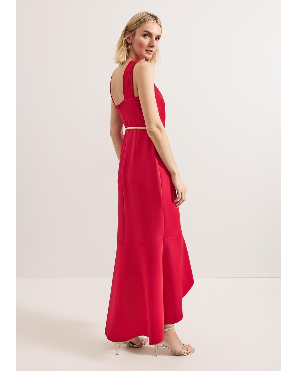 Phase Eight Red Aida Cross Front Maxi Dress