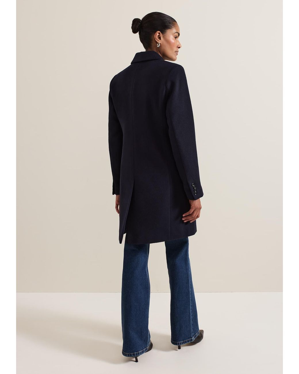 Phase Eight Blue Lydia Wool Coat