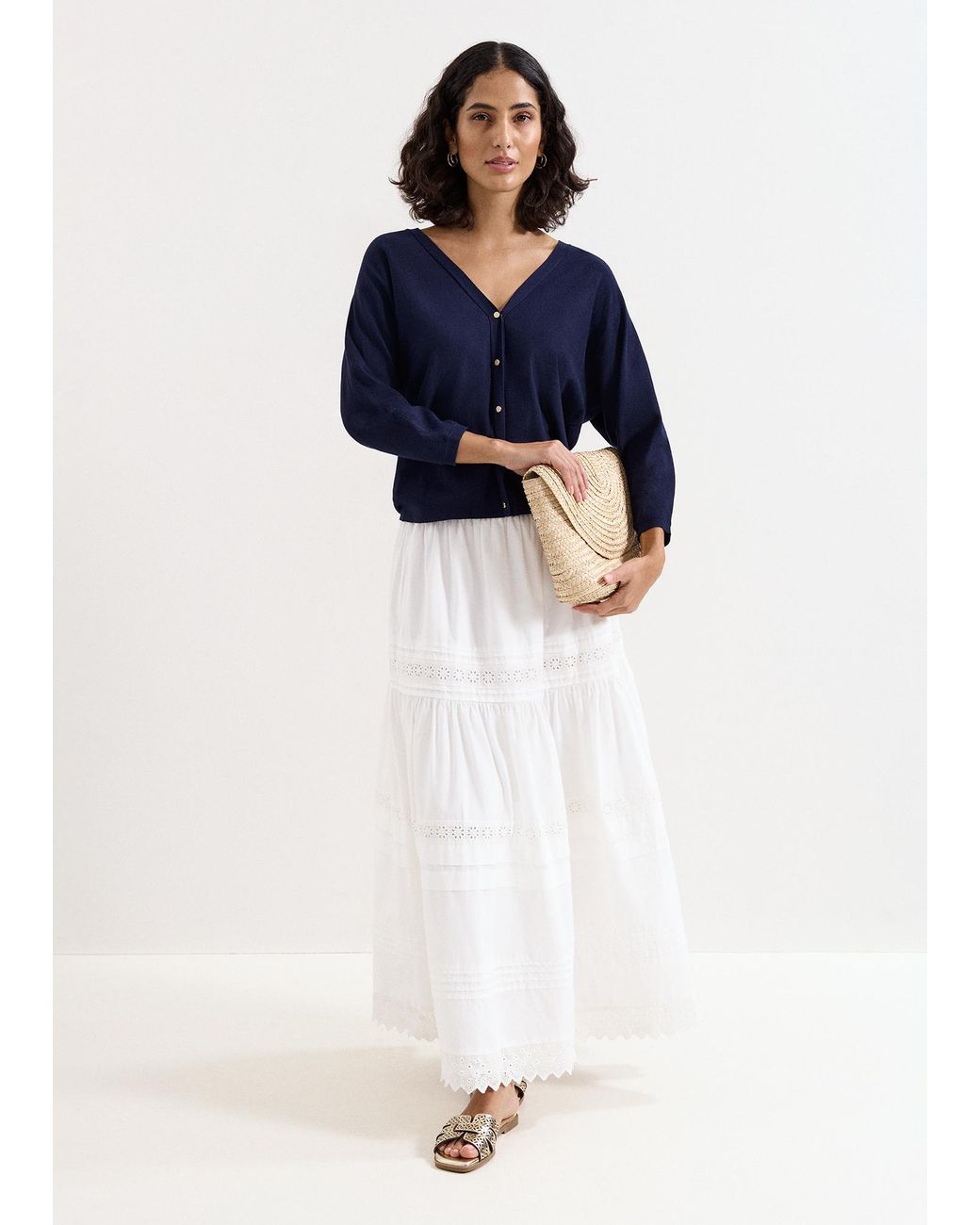 Phase Eight Blue Cristine Knit Cardigan