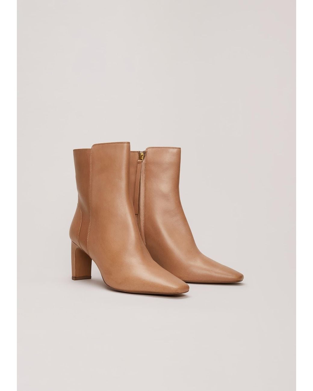 Phase Eight Pink Leather Ankle Boots