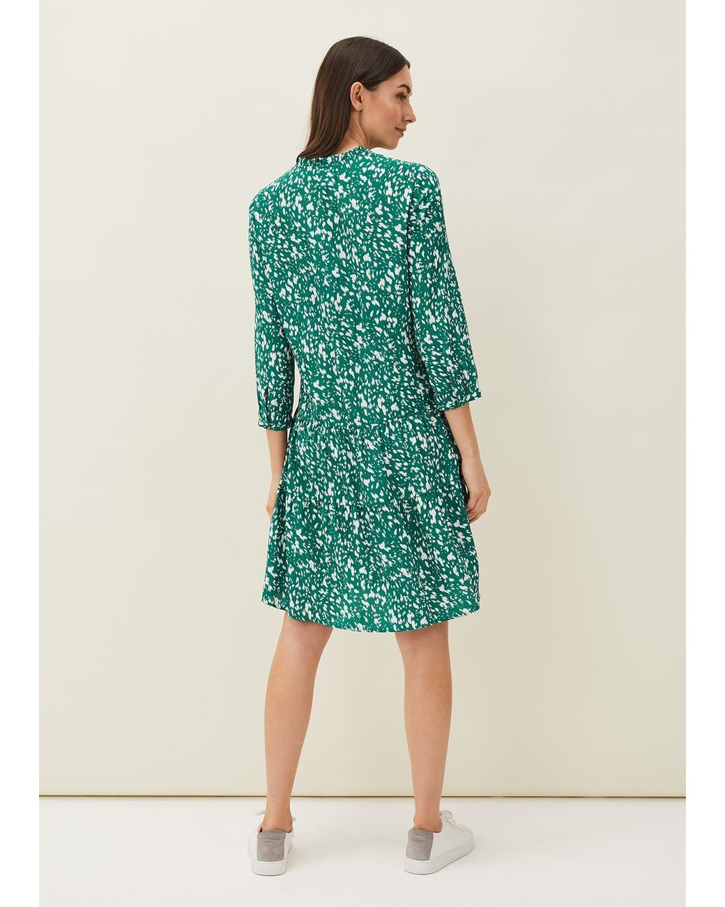 Phase Eight Green Penele Abstract Print Dress