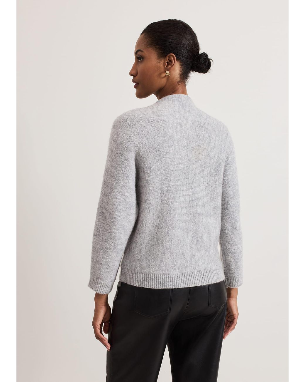 Phase Eight Gray 's Dilly Pleat Detail Wide Leg Trouser