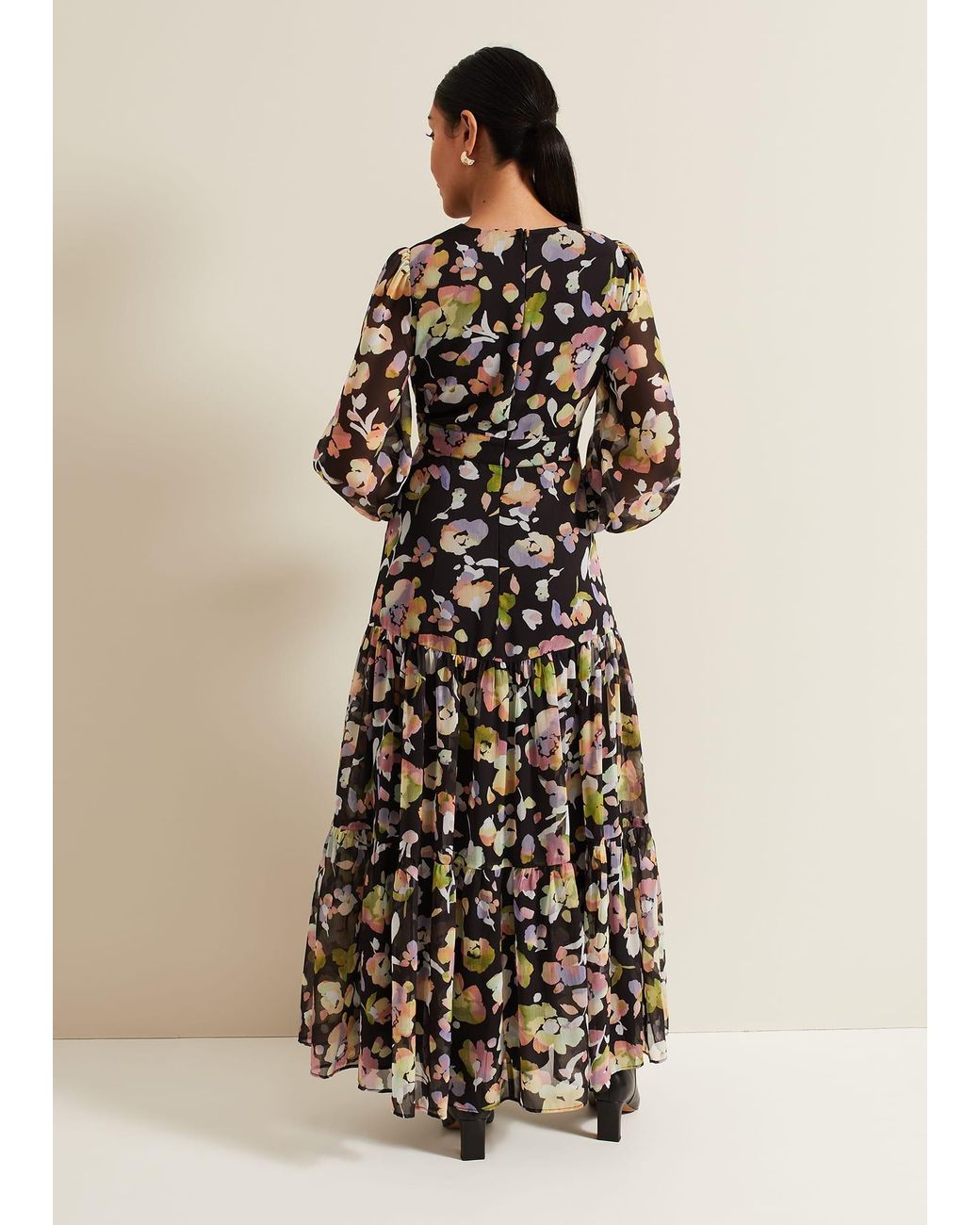 Phase Eight Natural Petite Sandra Floral Maxi Dress