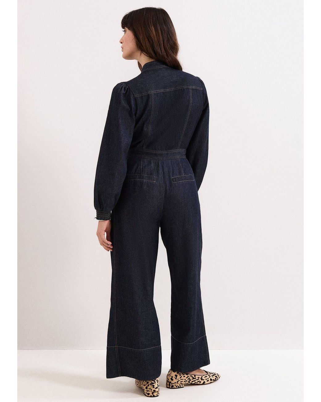 Phase Eight Blue Patricia Denim Jumpsuit