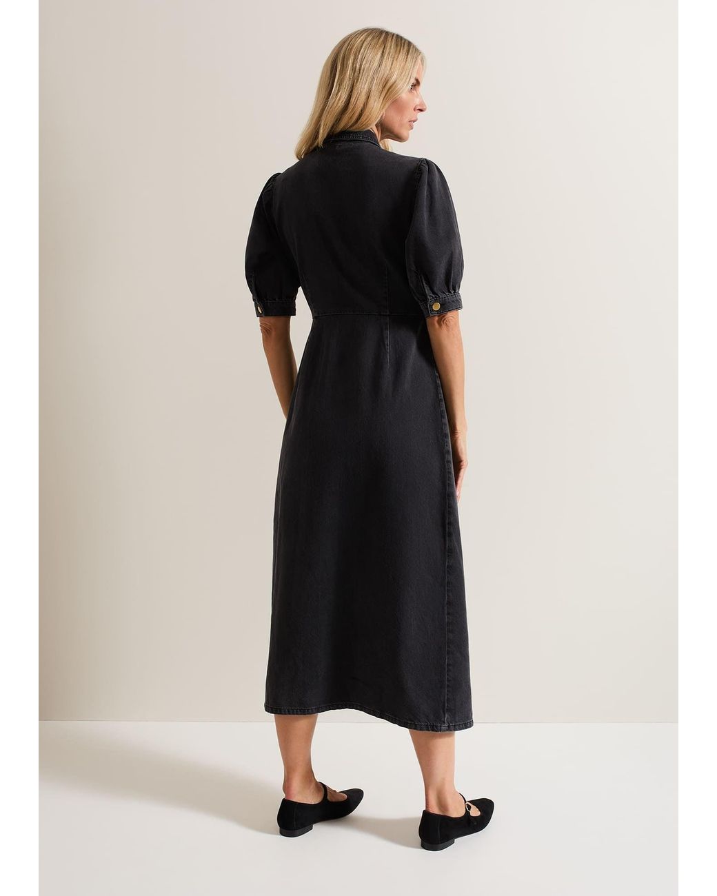 Phase Eight Black Senita Denim Wrap Dress