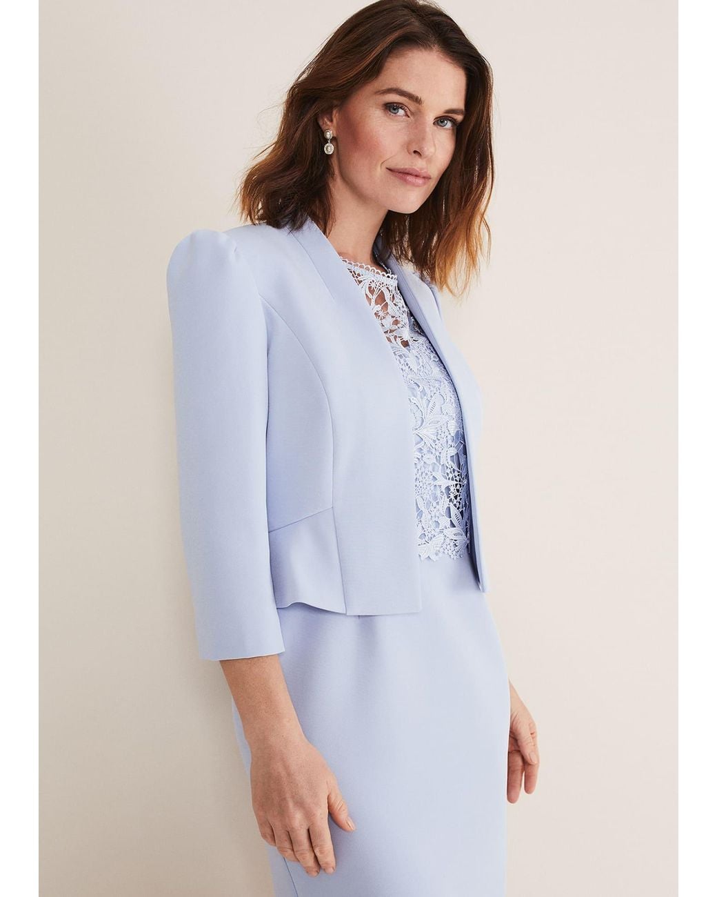 Phase Eight Blue Isabella Bow Jacket