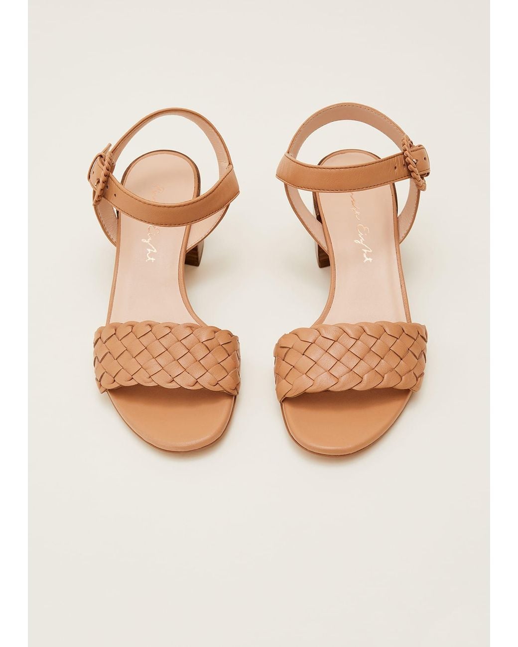 Phase Eight Multicolor Plaited Leather Heel Sandal