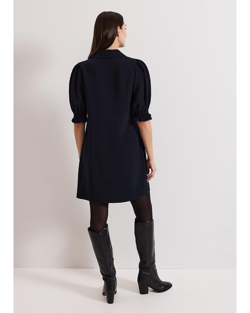 Phase Eight Blue Candice Zip Mini Dress