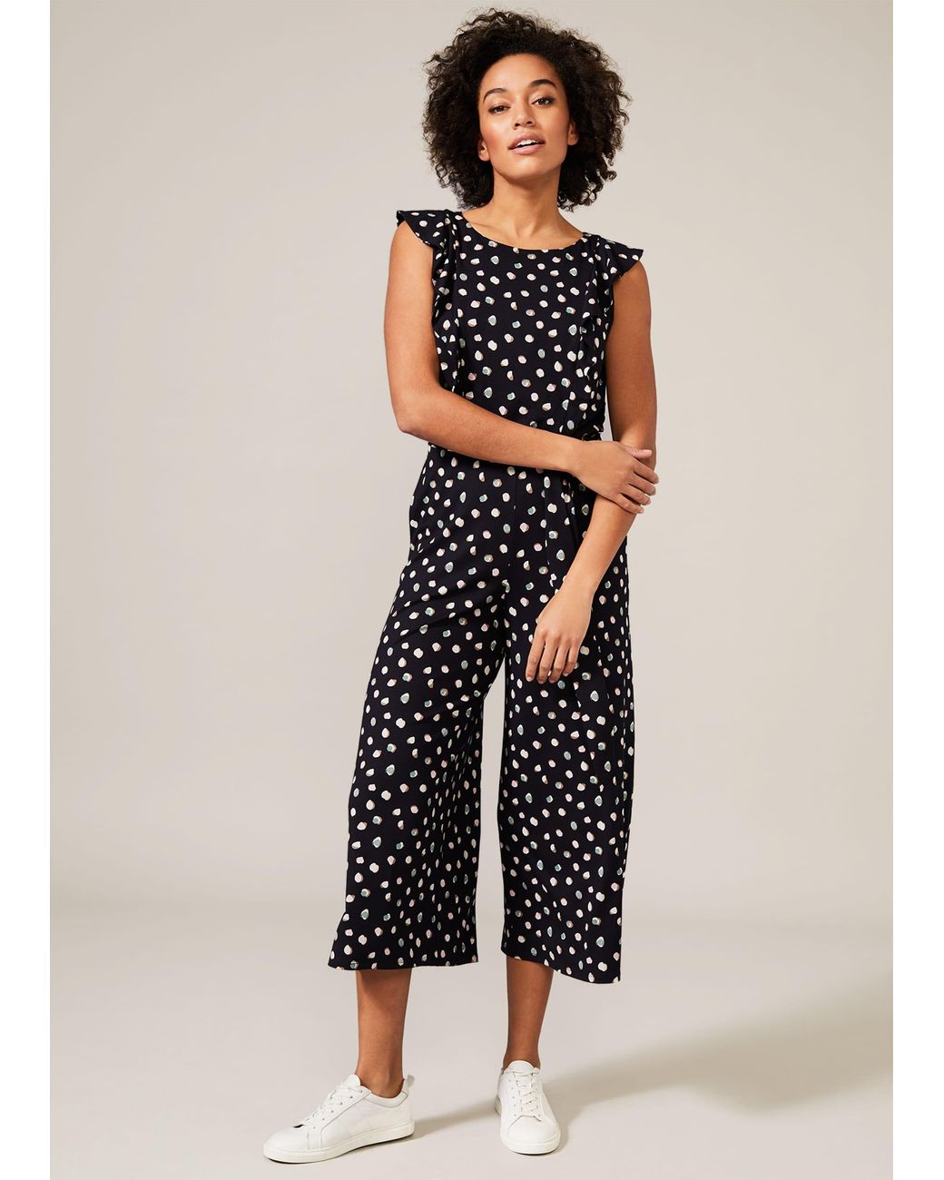 Phase Eight Blue Electra Ditsy Spot Print Jumpsuit