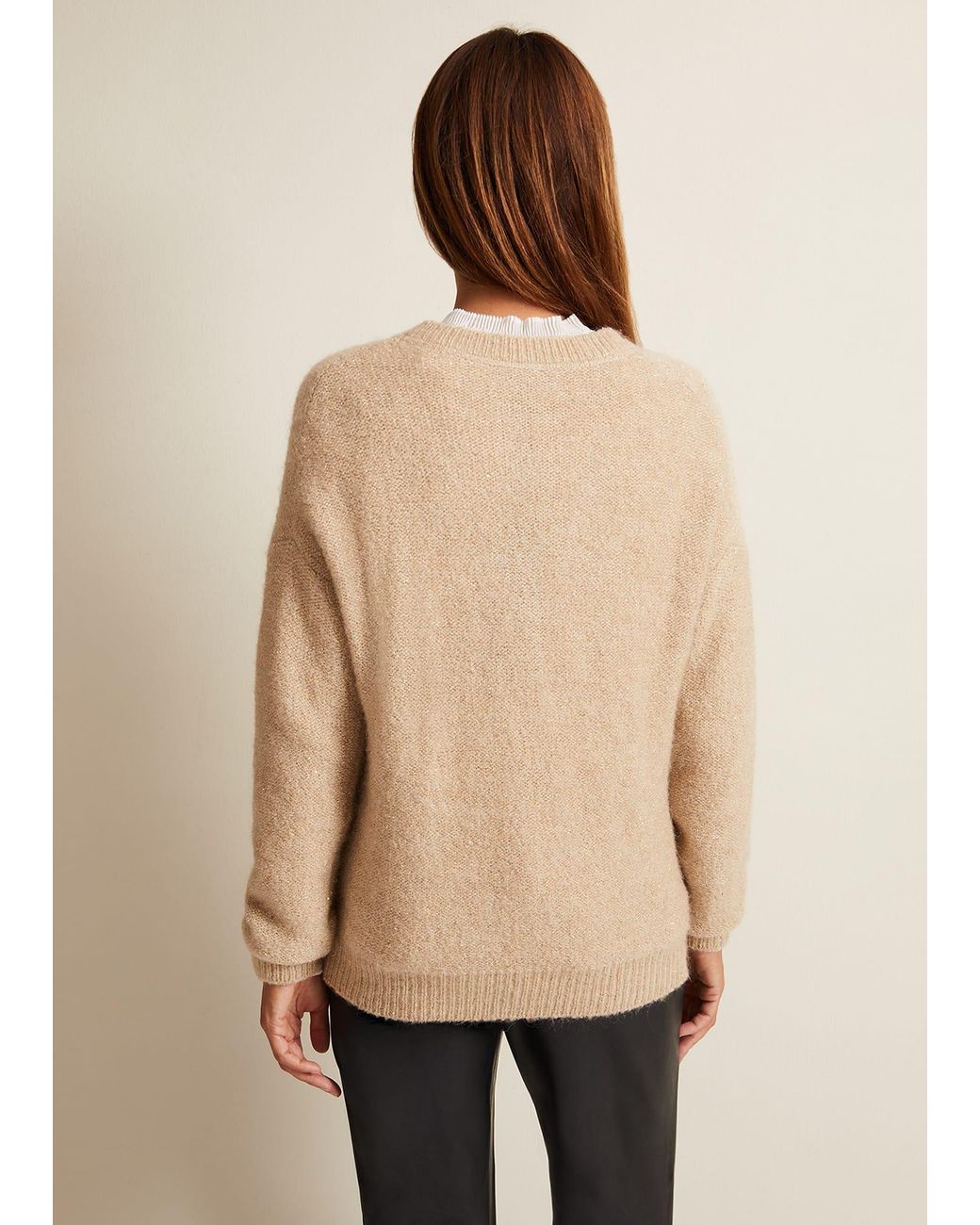 Phase Eight Natural Oakley Sequin Mohair Jumper