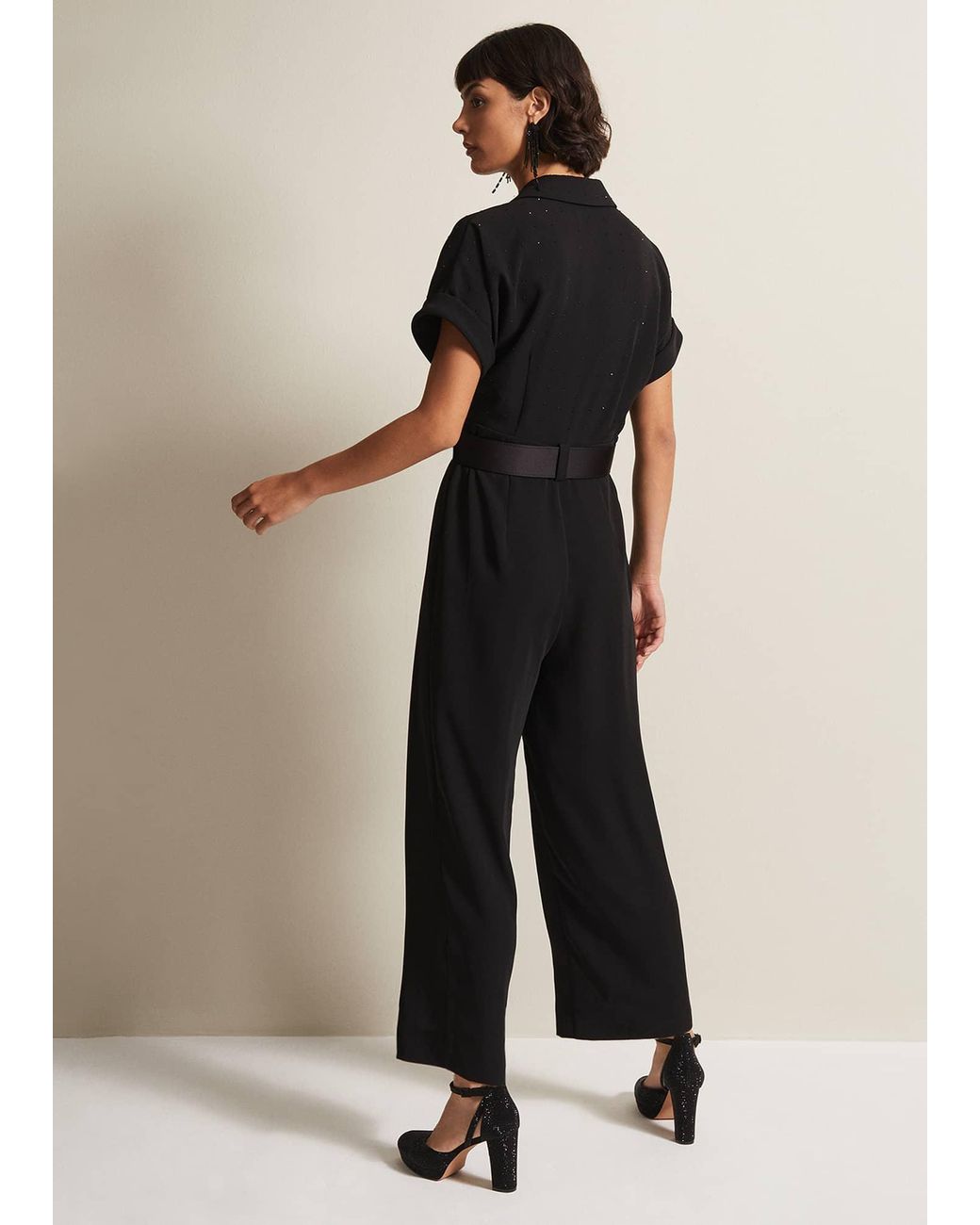 Phase Eight Black Constance Wide Leg Jumpsuit